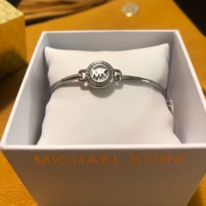 Michael Kors silver logo bracelet NWT
